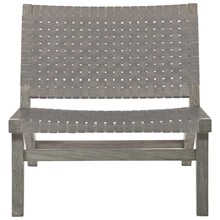 Casual Outdoor/Indoor Chair with Woven Seat and Back